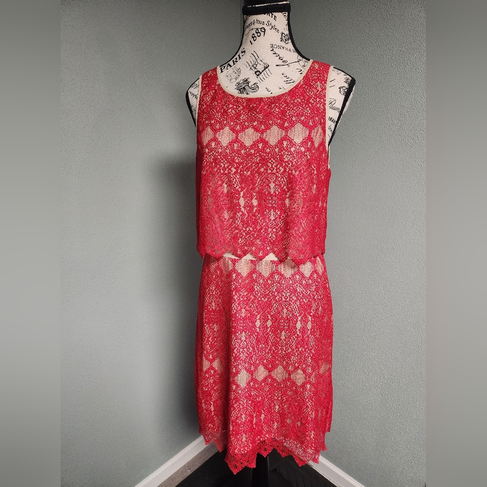 Kensie Red Lace Dress